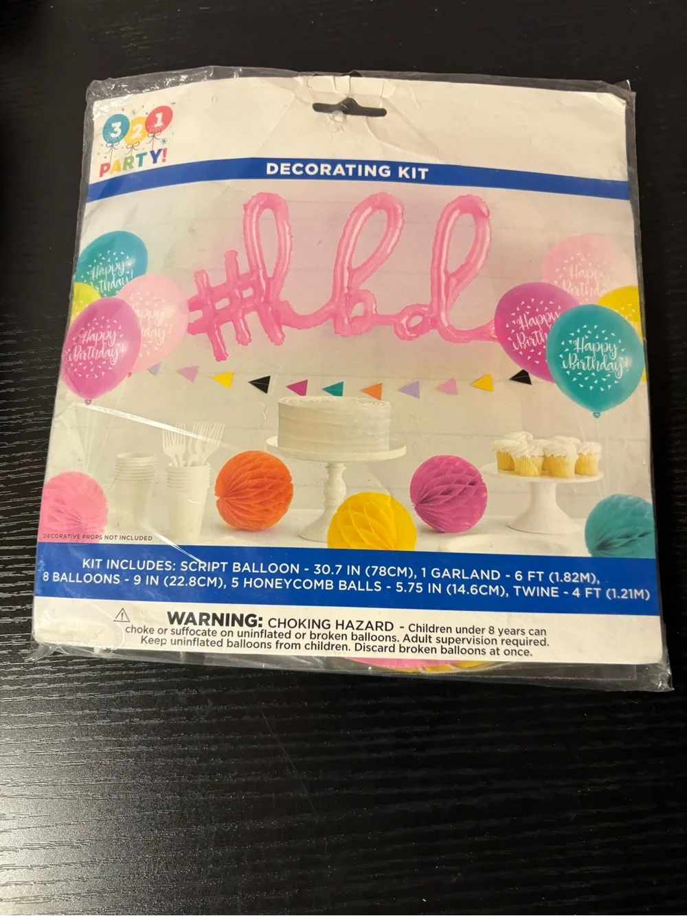 Birthday Decoration Bundle Script Balloons Party Kit Set